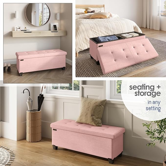 STORAGEBUD Storage Ottoman Bench - Image 4