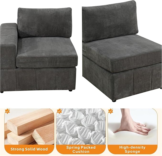 Sectional Couches for Living Room, 102″ Modular Sectional Sofa - Image 4