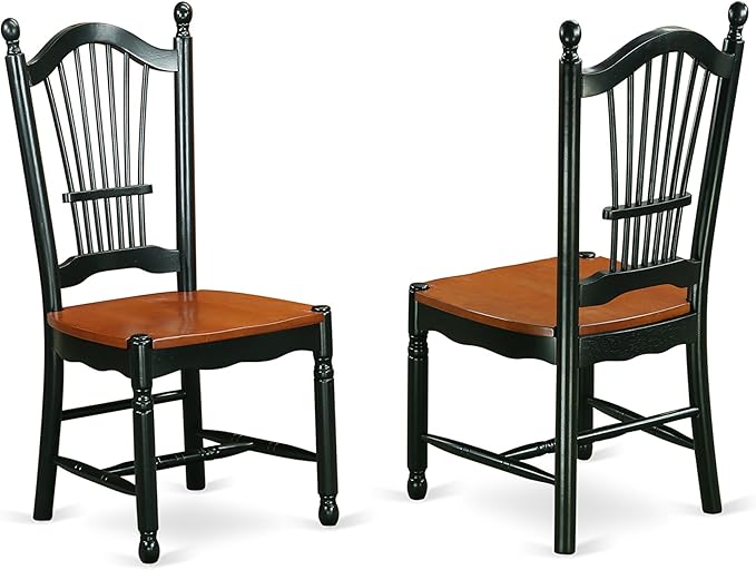 East West Furniture QUDO7-BCH-W 7 Piece Dining Room Table Set Consist of a - Image 6