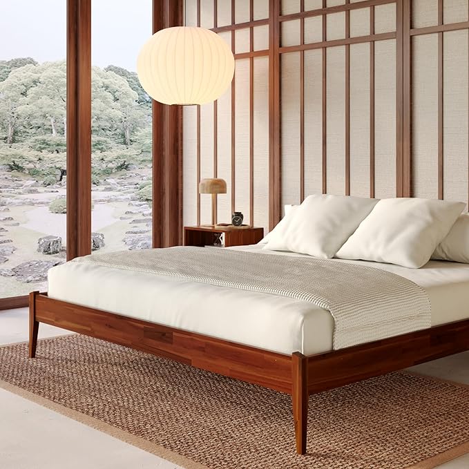 Bme Dinkee 15" Solid Wood Platform Bed Frame Without Headboard - Image 6