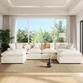 134.4 Inch U-Shaped Oversized Upholstered Sectional Sofa by Unknown