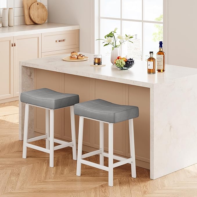 GarveeHome Counter Height Bar Stools Set of 2, 24 Inch Barstools - Image 8