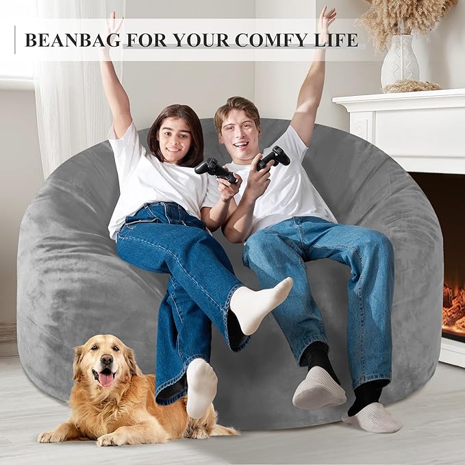 Homguava 5 FT Bean Bag Chair: 5' Bean Bags - Image 4