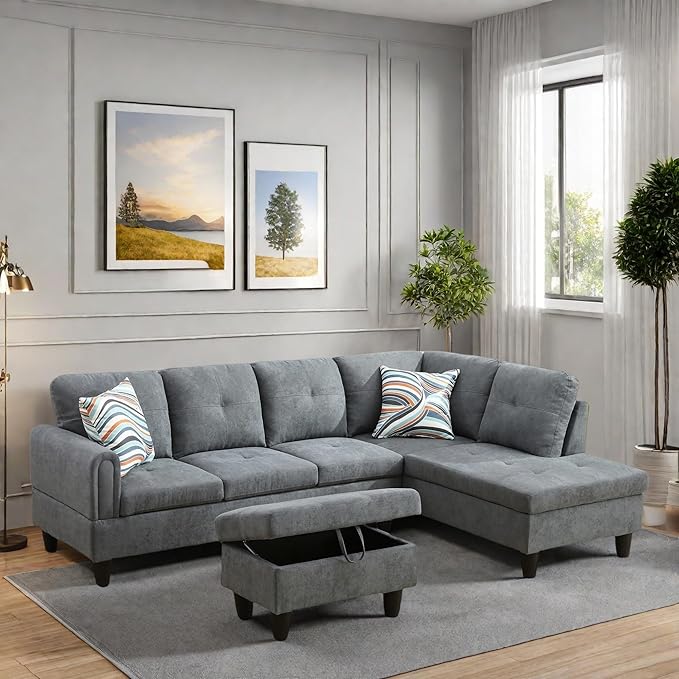 L Shaped Sectional Couches, Modern Modular Sectional Sofa - Image 4