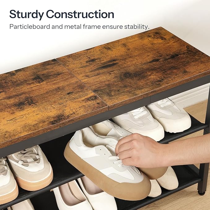 HOOBRO Shoe Bench, 3-Tier Shoe Rack - Image 7