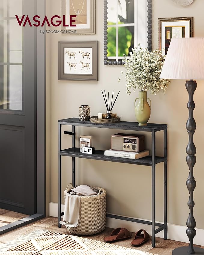 VASAGLE Console Table, 2-Tier Narrow Sofa Table - Image 2