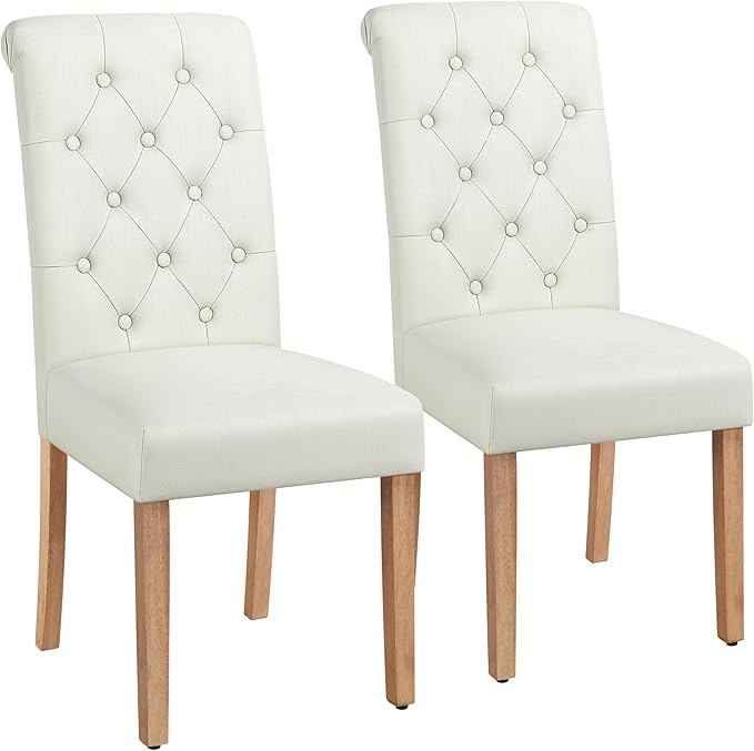 Yaheetech Dining Chairs Set of 2 Fabric Upholstered Dining Room Chairs by Yaheetech