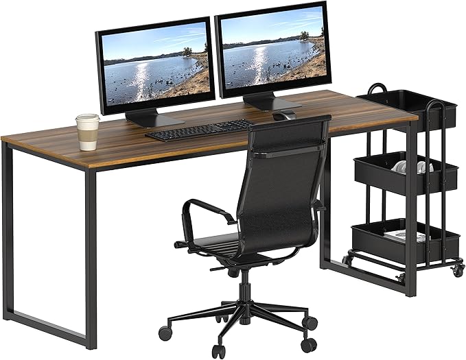 SHW Mission 55-Inch Home Office Computer Desk - Image 5