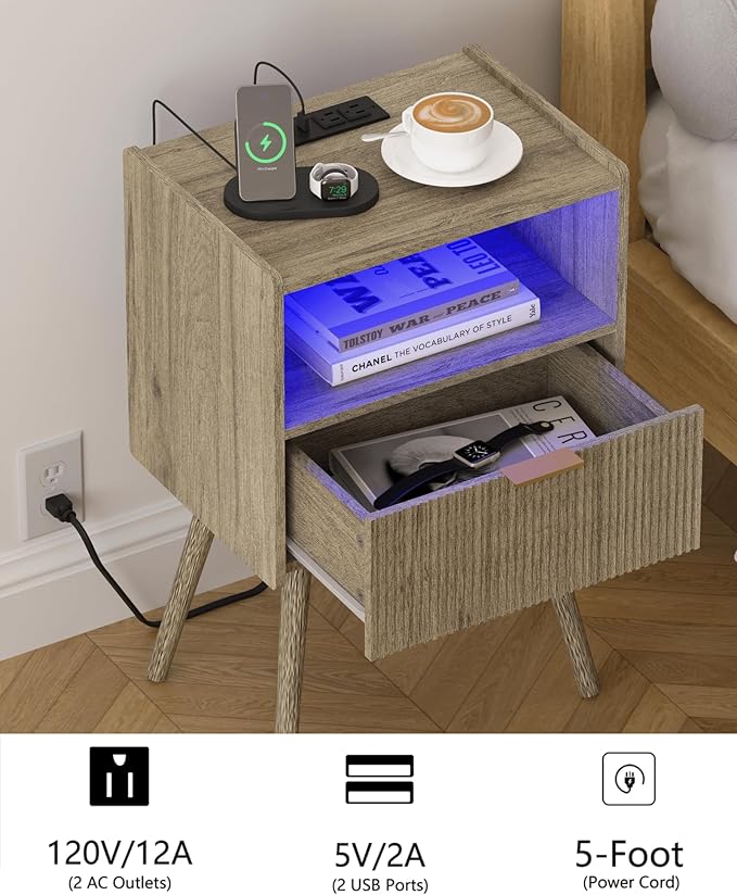 Modern Bedside Table, Nightstand - Image 4