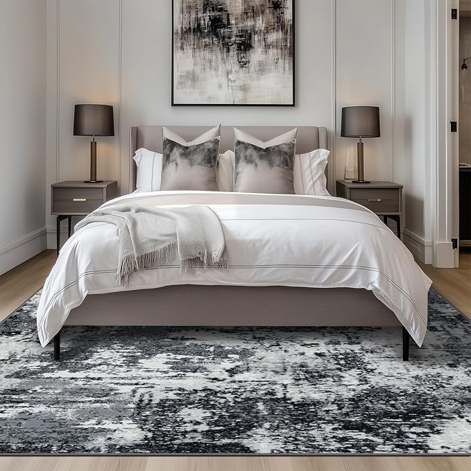 Washable Area Rugs 6'x9' Non-Slip Modern Abstract Soft - Image 9