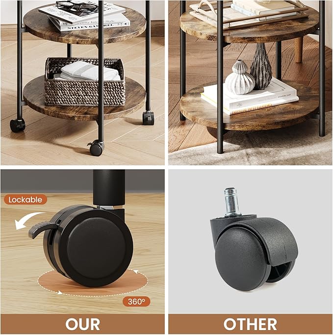Side Tables Living Room, 3-Tier Modern End Table - Image 5