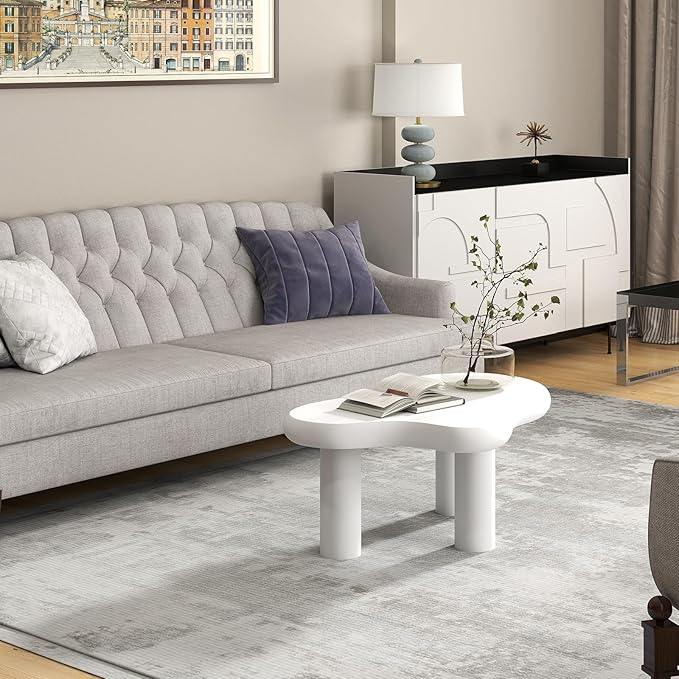HollyHOME Cloud Coffee Table, Unique Design Accent Table - Image 4