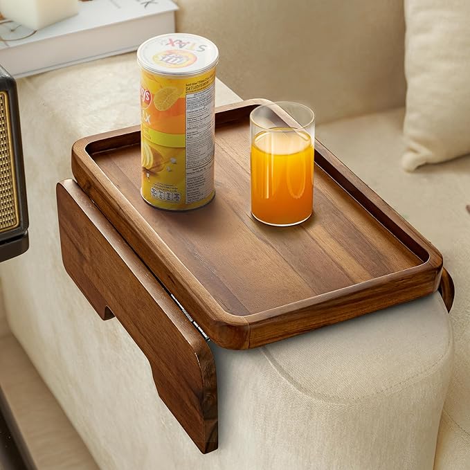 HOLANA Acacia Wood Sofa Armrest Tray by HOLANA