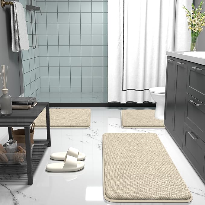 OLANLY Thick Memory Foam Bath Mat Rug 36x24, Extra Soft Absorbent Bathroom Rug - Image 7
