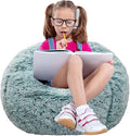 Fluffy Bean Bag Chair for Kids, 2.5FT Round Memory Foam Filled Bean Bag for by Unknown