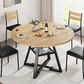 42'' Round Dining Table for 4, Kitchen Dining Room Circle Dinner Pedestal Table by JOCOEVOL
