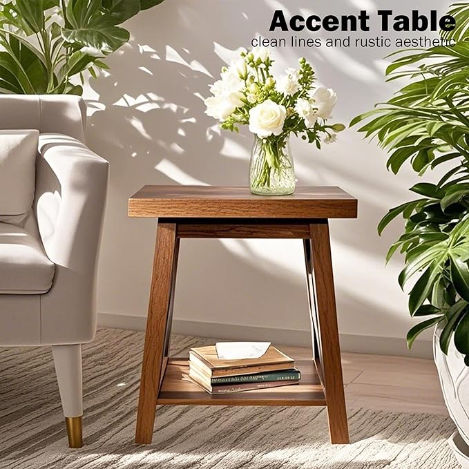 Rustic End Table, Farmhouse Side Table - Image 5