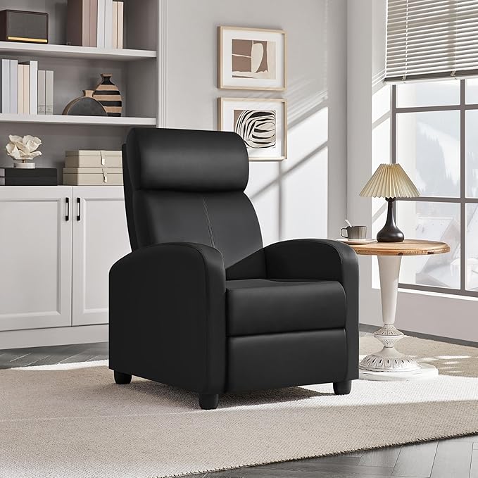 Yaheetech Recliner Chair PU Leather Recliner Sofa Home Theater Seating - Image 2