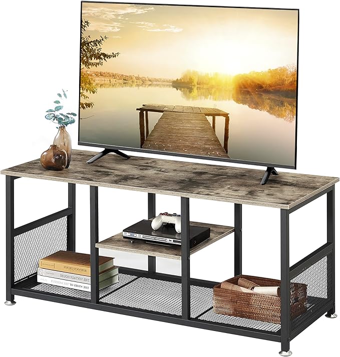 VECELO TV Stand Up to 50 Inches, 39 Inch Industrial Entertainment Center Media by VECELO