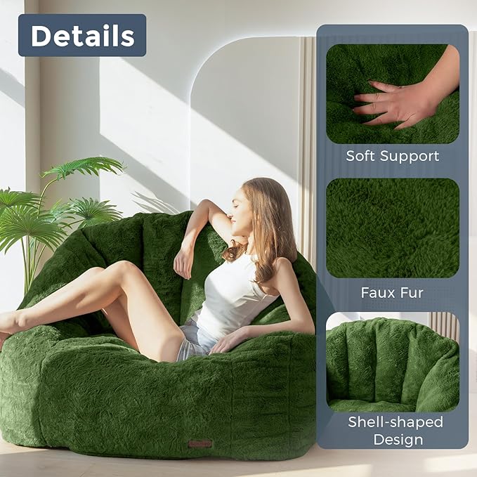 MAXYOYO Giant Bean Bag Chair, Oversized Bean Bag Couch - Image 4