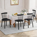 Unovivy Black Dining Chairs Set of 4, Wooden Windsor Chairs, Farmhouse Kitchen by Unovivy