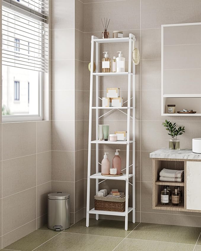 Ladder Shelf, Bookshelf Bookcase, Freestanding Corner Storage Shelve - Image 6