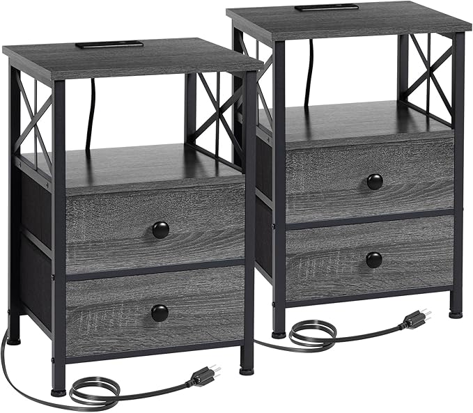 AMHANCIBLE Night Stand Set 2, Nightstand by AMHANCIBLE
