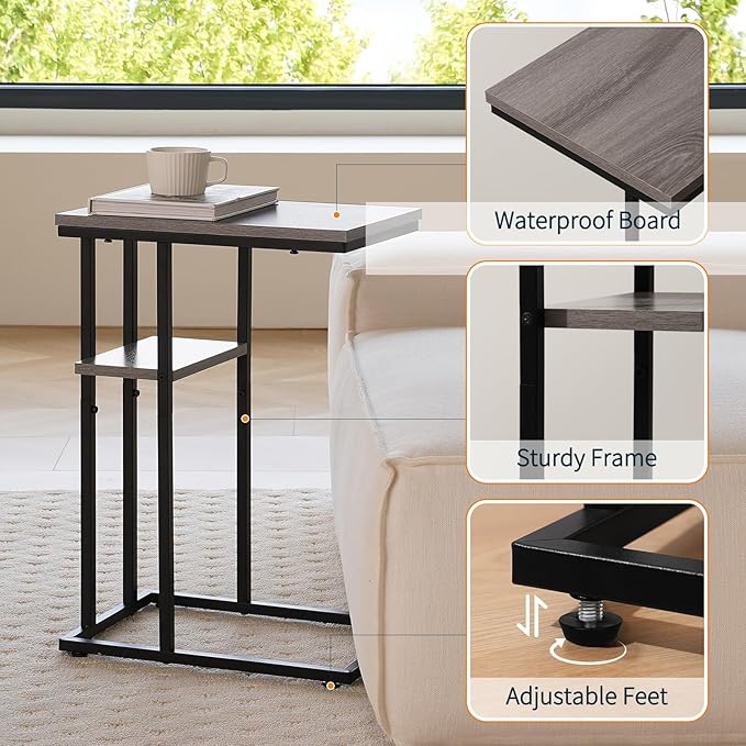Yoobure C Shaped End Table, Side Table - Image 7