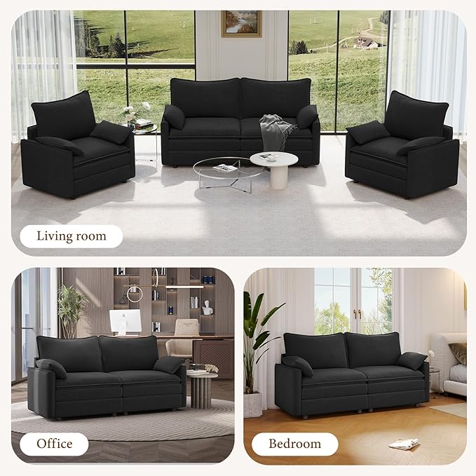 Vesgantti 74" Loveseat Sofa for Living Room, Comfy Cloud Couch Deep Seat - Image 7