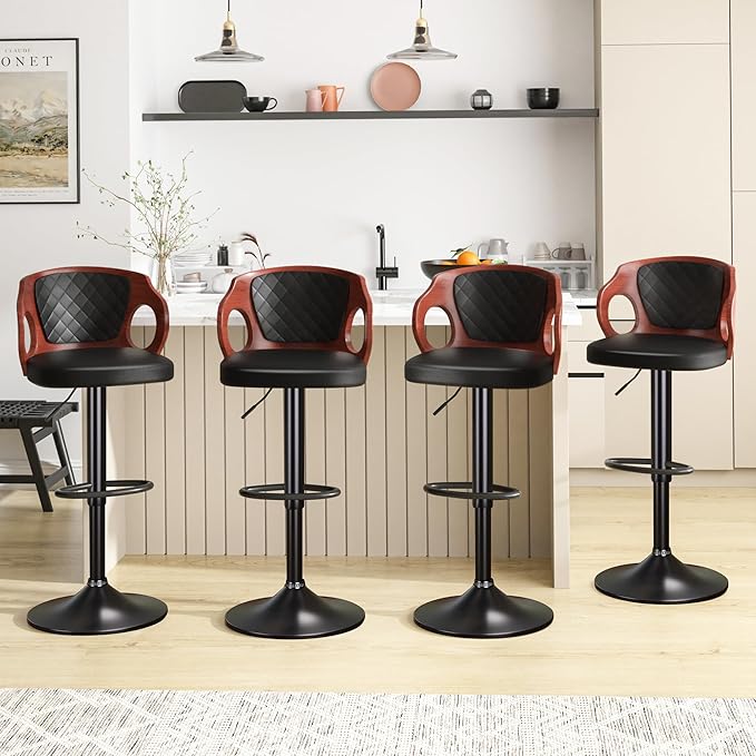 VECELO BarStools Set of 2, Counter Height Stools - Image 3
