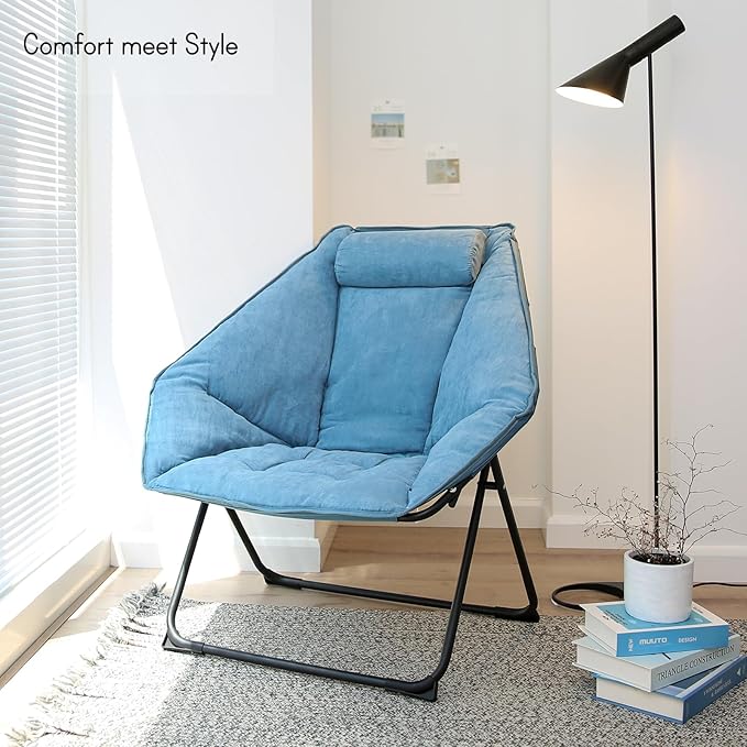 Hexagon Foldable Living Room Chair, Saucer Chair - Image 7