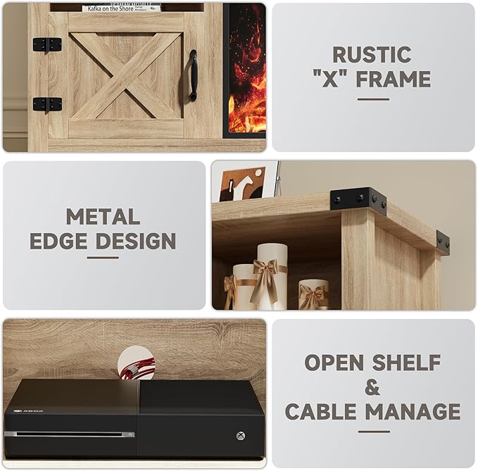 YESHOMY Fireplace TV Stand - Image 4