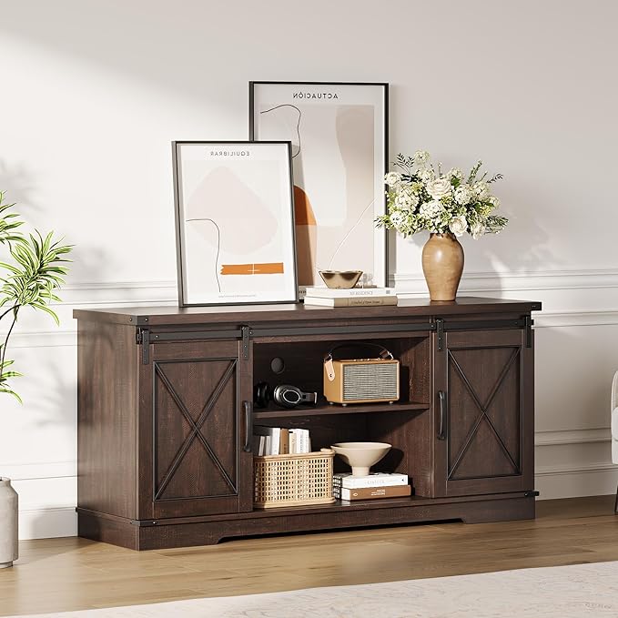 CABIHOME Farmhouse TV Stand and Entertainment Center - Image 6
