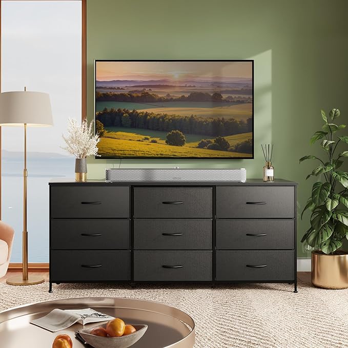 WLIVE 63''W Dresser for Bedroom, 75 inch TV, Wide Chest of Drawers - Image 2