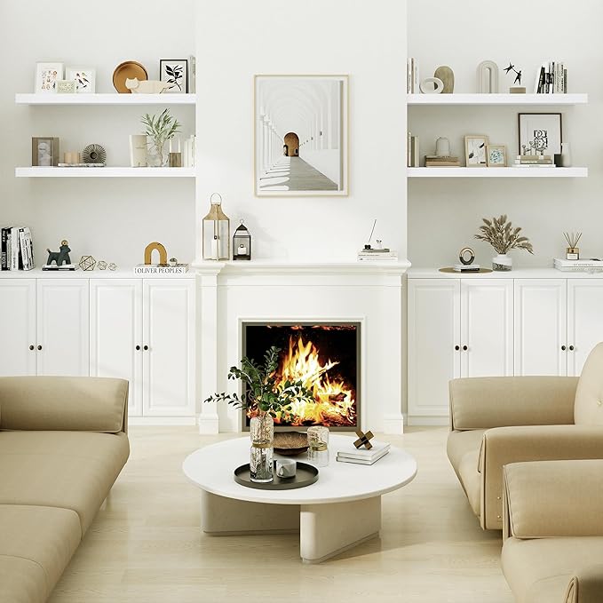 Heimlove White Bathroom Shelves Floating Shelves - Image 6