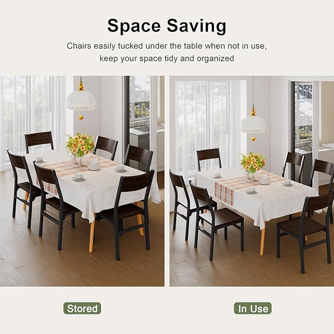 Feonase Dining Chairs Set of 6, Modern Kitchen Chairs - Image 8