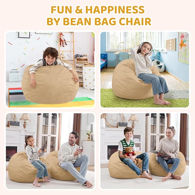 2FT Bean Bag Chair, Comfy Bean Bag Chairs - Image 5