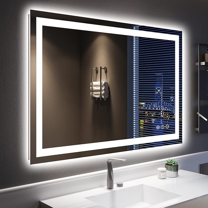 48x32 Inch LED Bathroom Mirror by YEELAIT