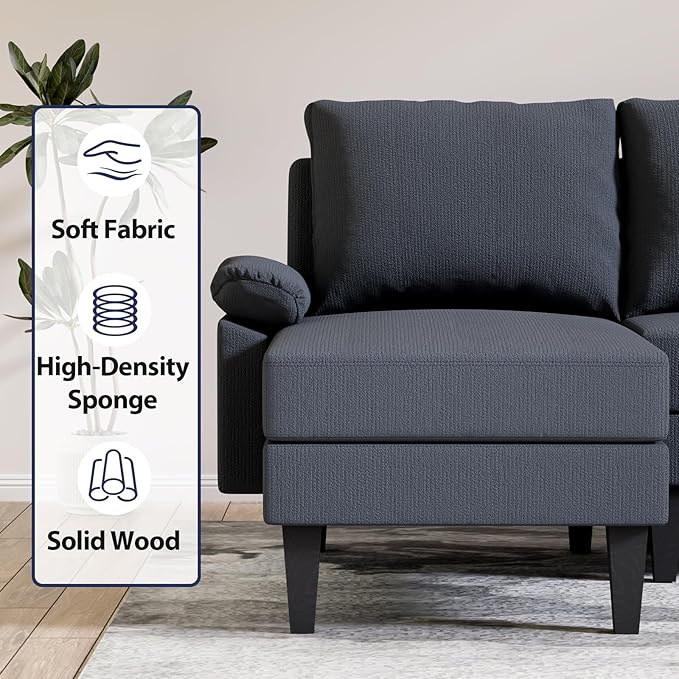 U Shaped Sectional Couch, Convertible Modular Sectional Sofa - Image 5