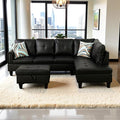 Couches for Living Room Faux Leather L Shaped Couch Comfy 3 Pieces Sectional by LynginsCreativeLife