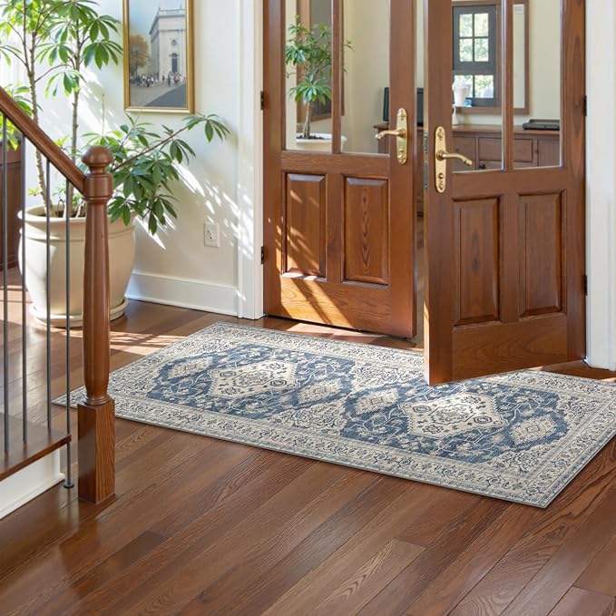 Lahome Oriental Kitchen Runner Rug Non Slip, 2x5 Washable Hallway Runner - Image 3