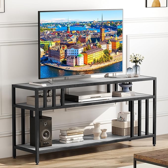 Garvee 58" TV Stand for Television up to 65 Inch, Entertainment Center - Image 5