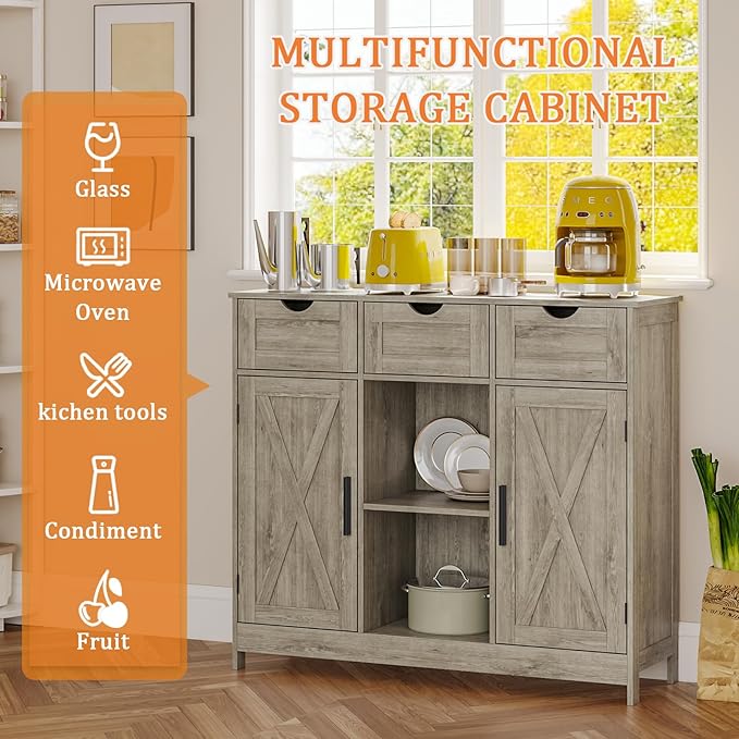 Storage Cabinet, Coffee Bar Cabinet - Image 3