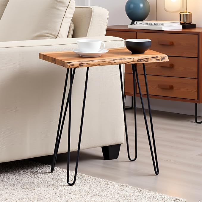 Alaterre Furniture Natural Live Edge End Table - Image 2
