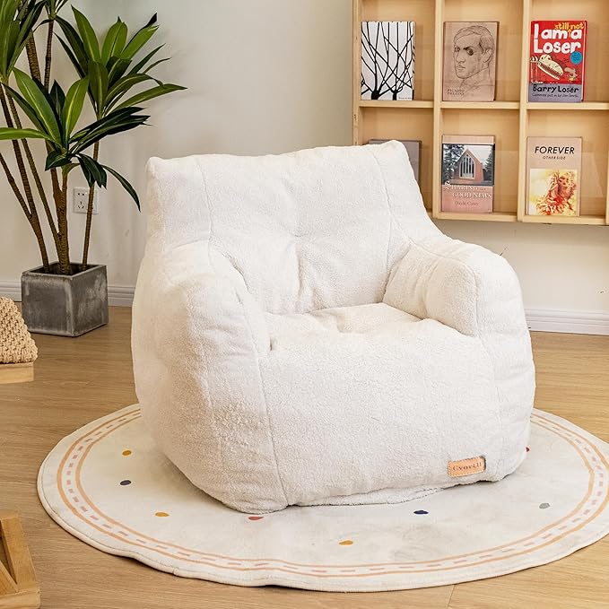 Bean Bag Chair with Filler, Bean Bag Sofa with Tufted Soft Stuffed Filling by Cvortll