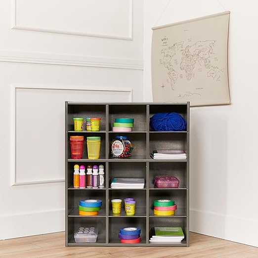 ECR4Kids Streamline 15 Cubby Tray Storage Cabinet, Classroom Furniture - Image 10