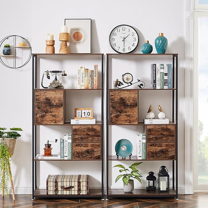VECELO 5-Tier Bookshelf, Bookcase - Image 10
