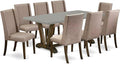 East West Furniture V797FL716-9 9 Piece Dining Room Table Set Includes a by EastWestFurniture