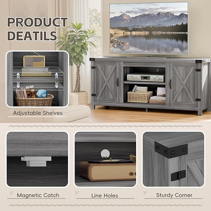 YESHOMY Modern Farmhouse TV Stand - Image 5