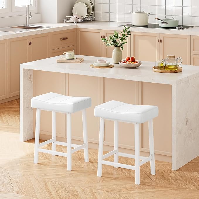 GarveeHome Counter Height Bar Stools Set of 2, 24 Inch Barstools - Image 2